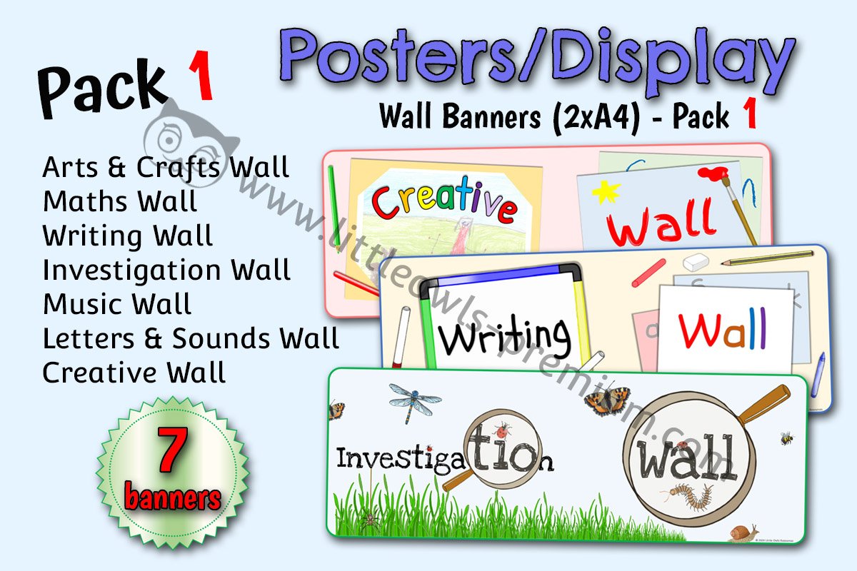 WALL DISPLAY BANNERS - Pack 1