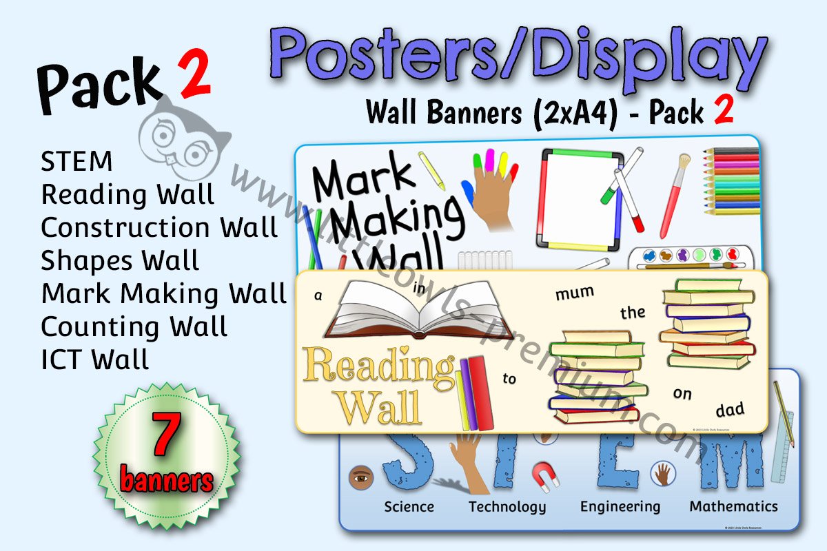 WALL DISPLAY BANNERS - Pack 2