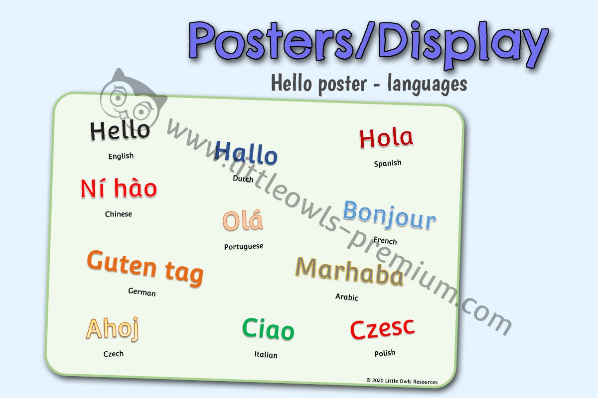 LANGUAGES POSTER - HELLO