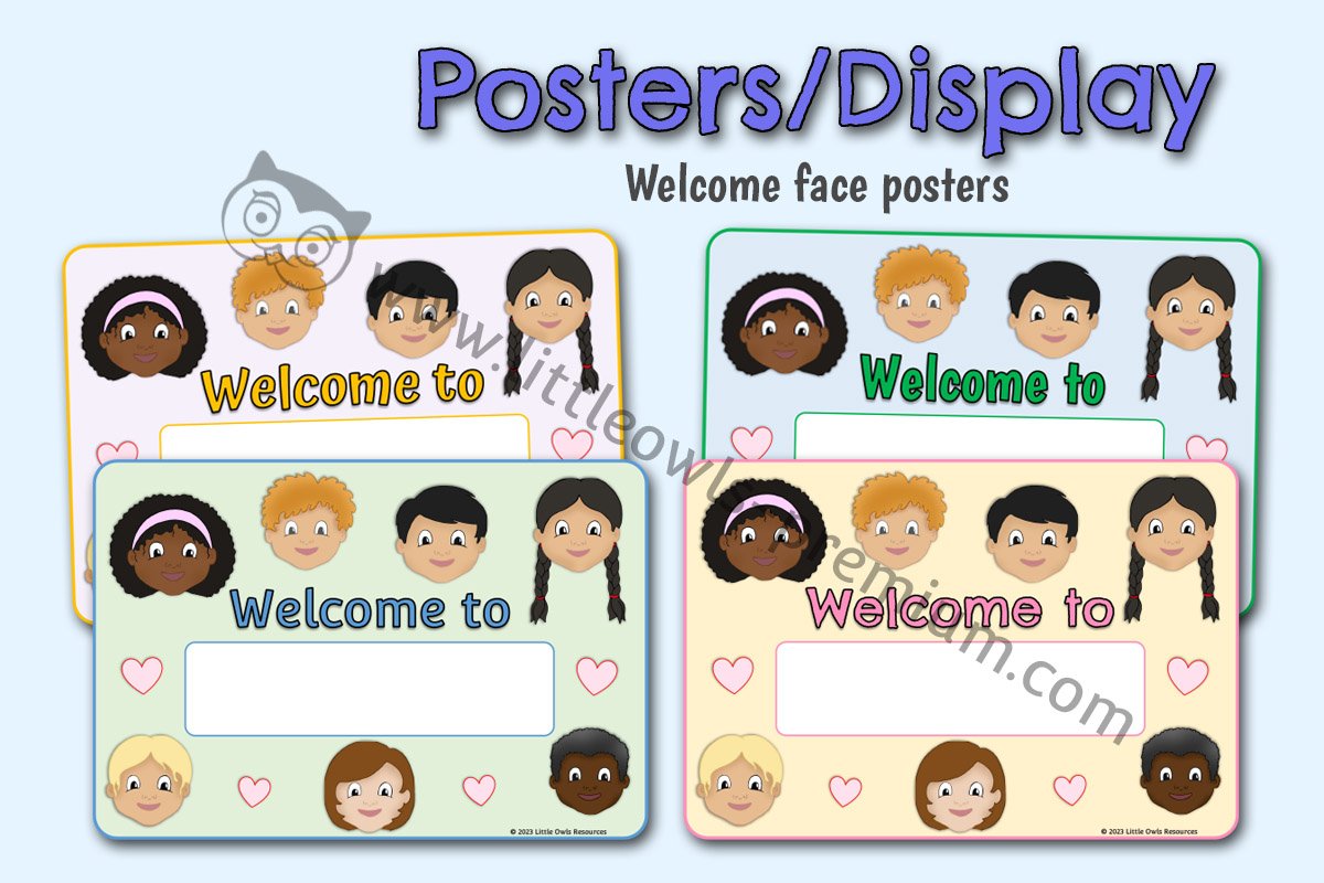 WELCOME - 'Happy Faces' Display Posters