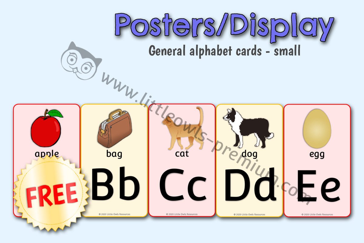 ALPHABET DISPLAY POSTERS (A4) - GENERAL THEME (FREE SAMPLE)