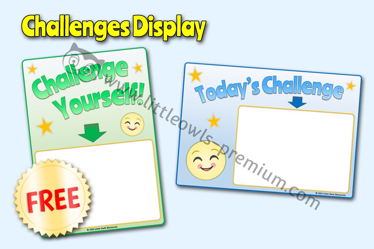 CHALLENGES DISPLAY (Free Sample)