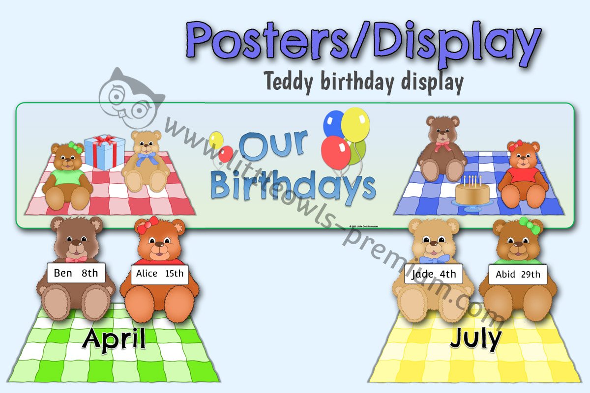 TEDDY BEAR BIRTHDAY DISPLAY