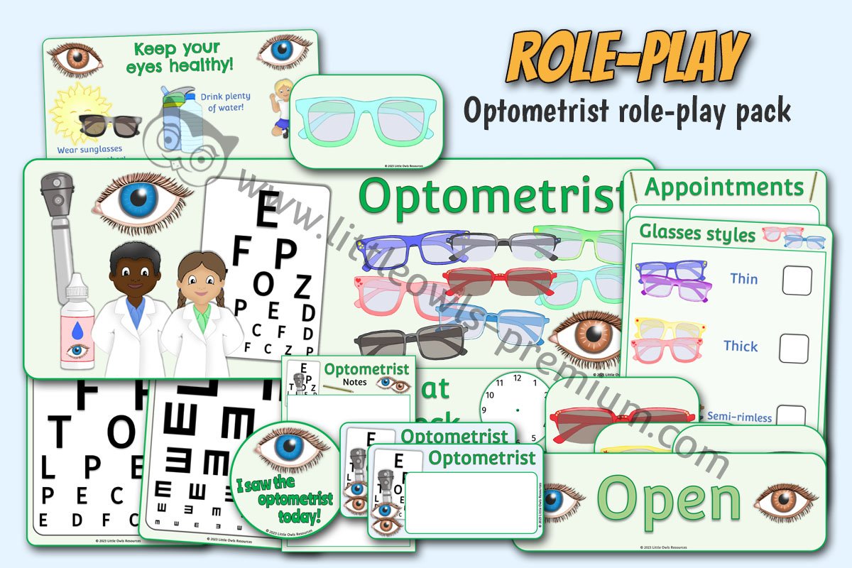 OPTOMETRIST DRAMATIC ROLE-PLAY PACK