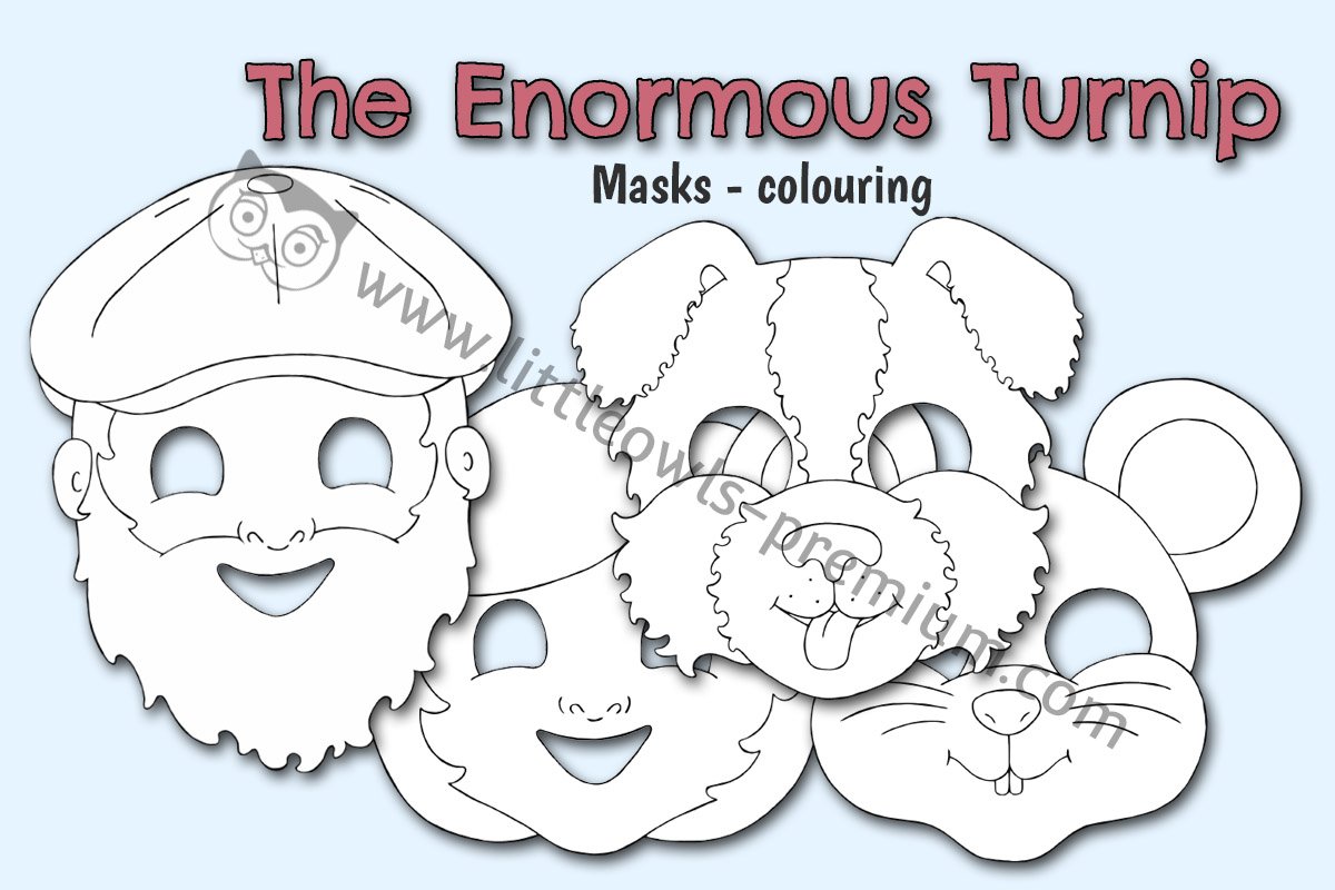 THE ENORMOUS TURNIP - Role-Play Masks (Colouring)