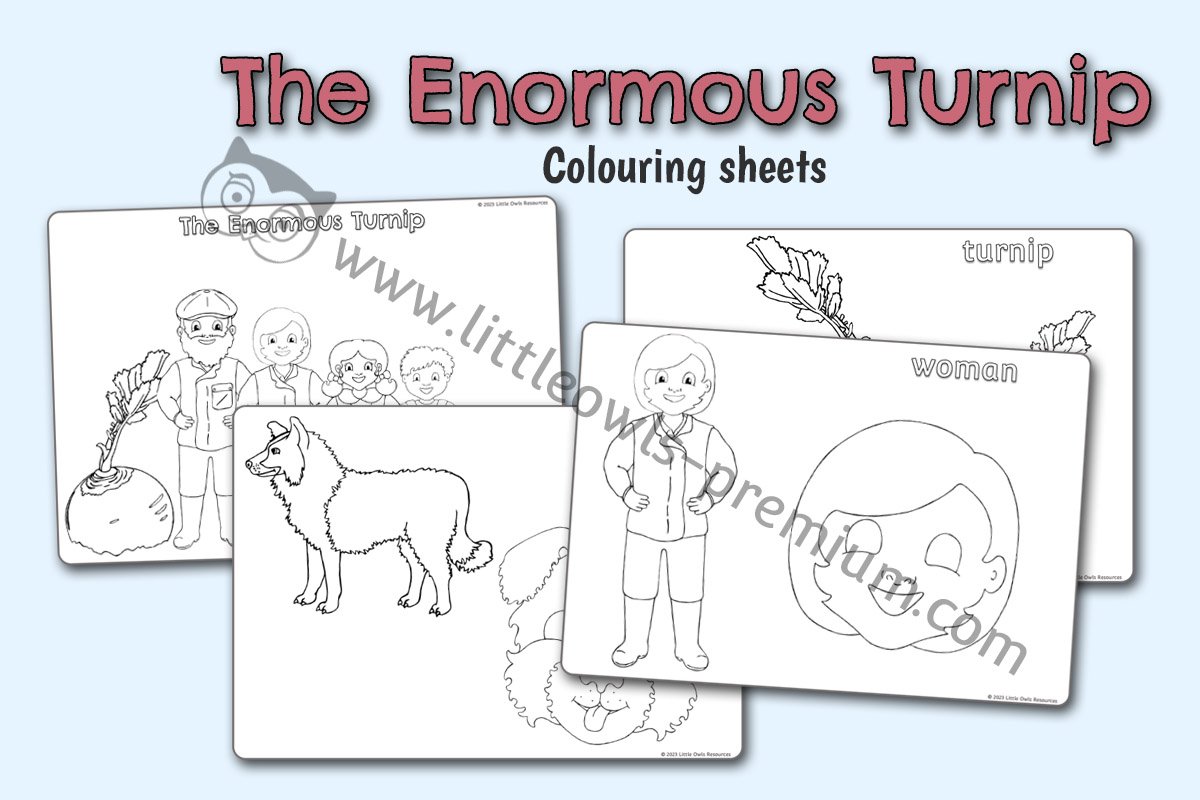 THE ENORMOUS TURNIP - Colouring Pages/Sheets