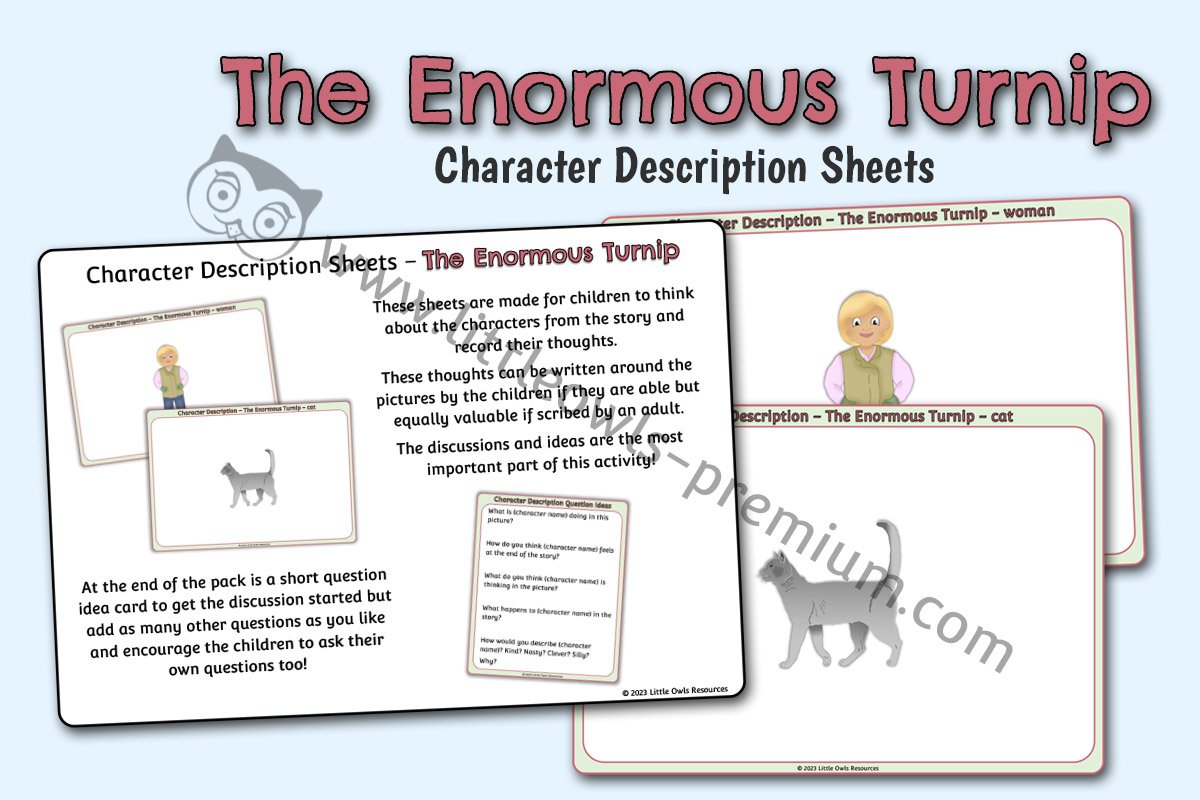 THE ENORMOUS TURNIP - Character Description Sheets