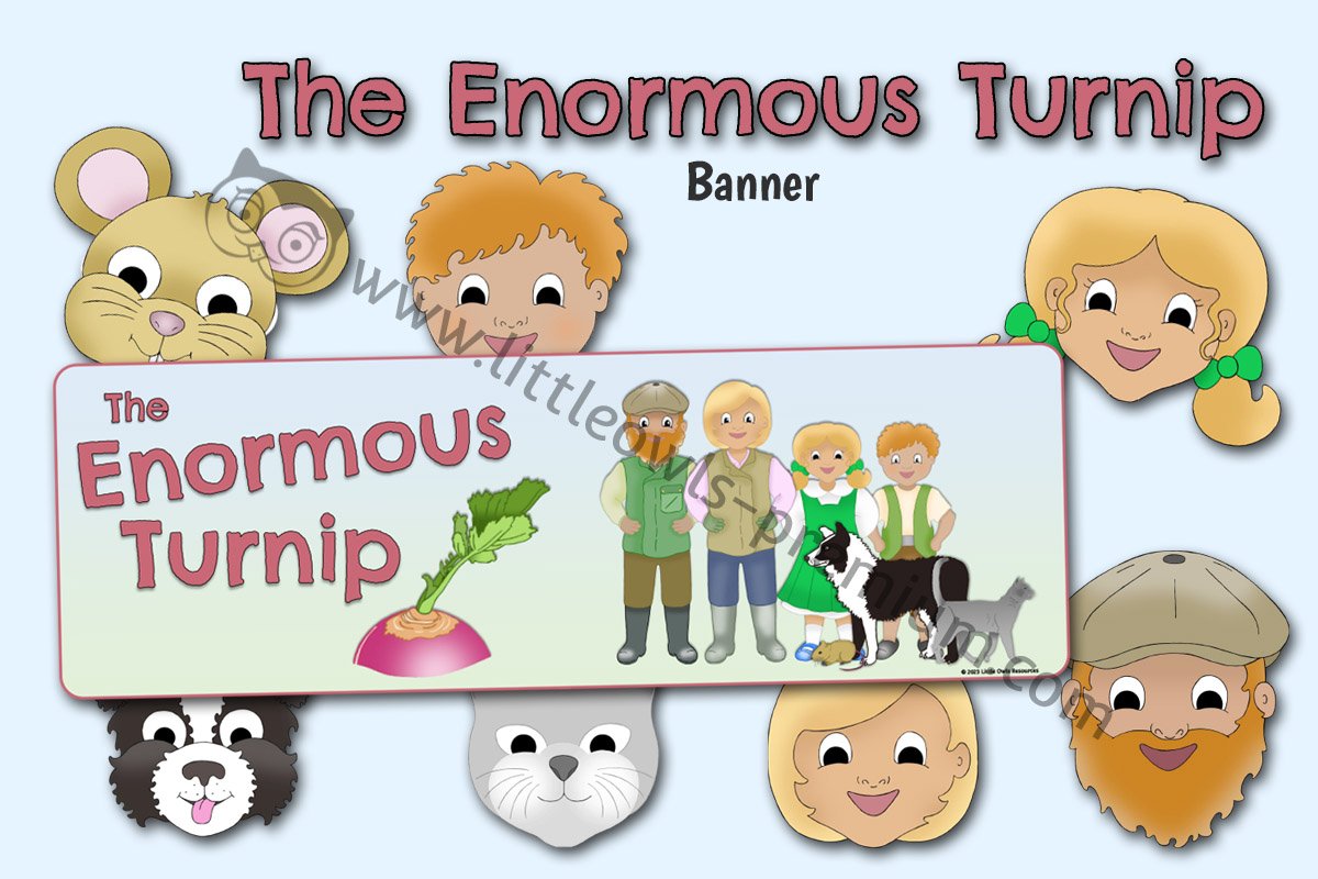 THE ENORMOUS TURNIP - Display Banner & Characters
