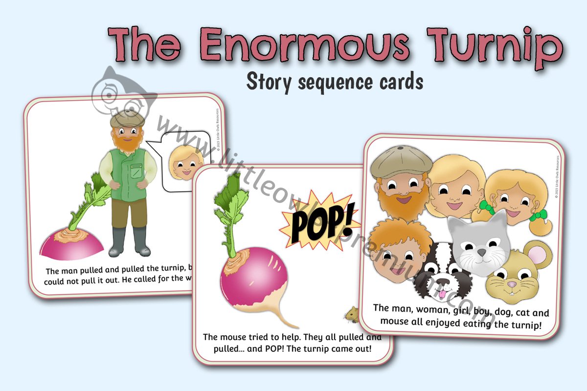 THE ENORMOUS TURNIP - Story Sequence Cards