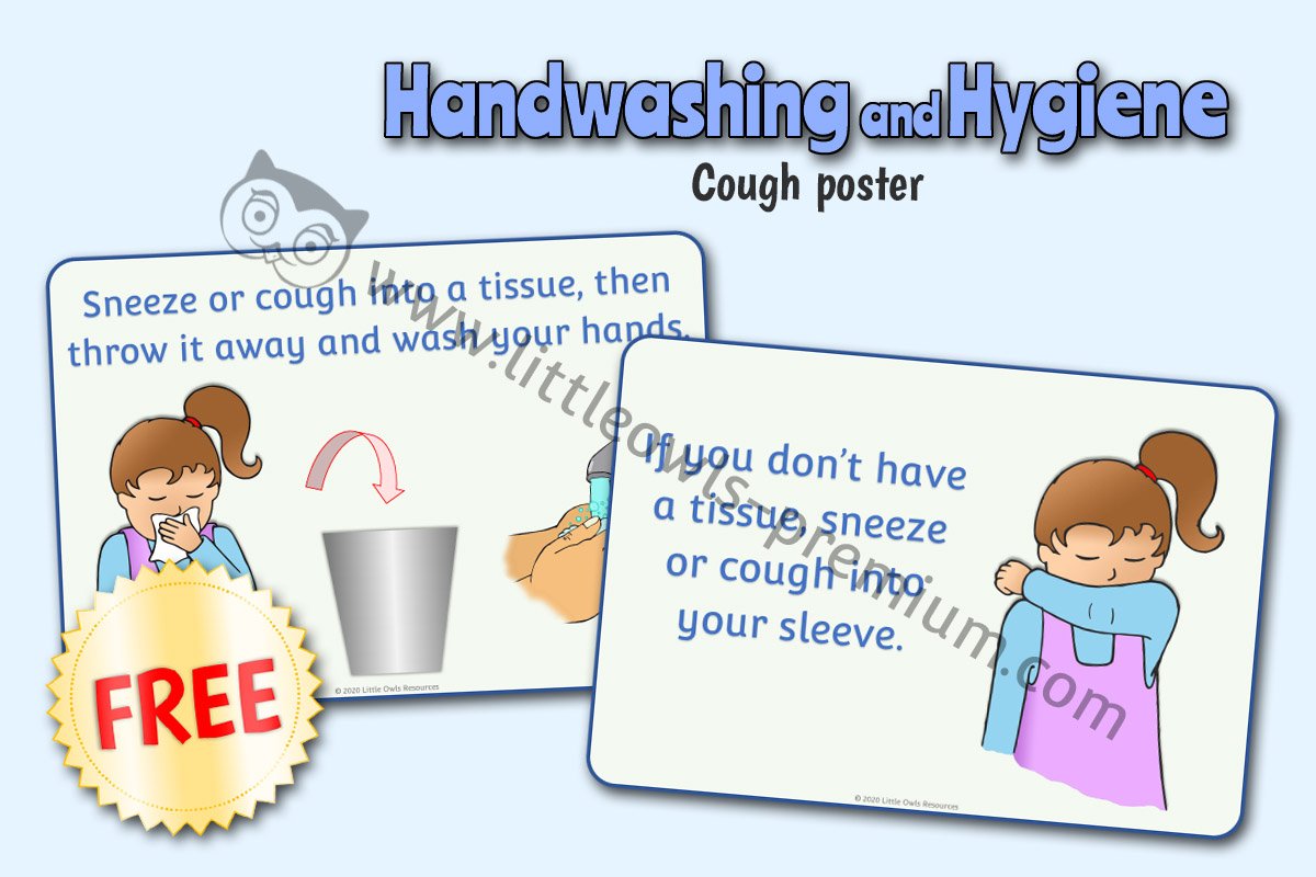 COUGH OR SNEEZE - TISSUE OR SLEEVE POSTERS