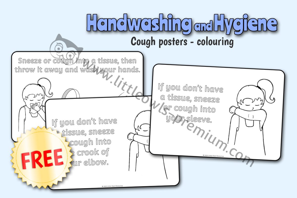 COUGH OR SNEEZE POSTERS - COLOURING