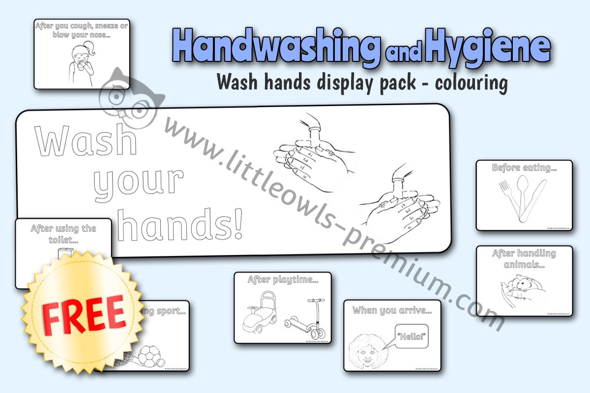 'WASH YOUR HANDS!' - COLOURING PACK