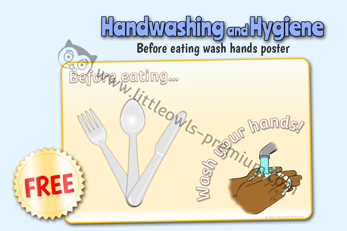 'BEFORE EATING...WASH YOUR HANDS!' POSTER