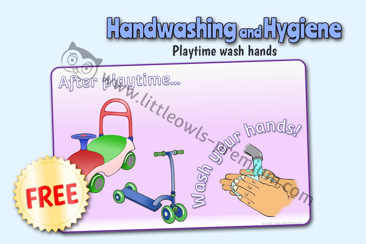 'AFTER PLAYTIME...WASH YOUR HANDS!' POSTER 
