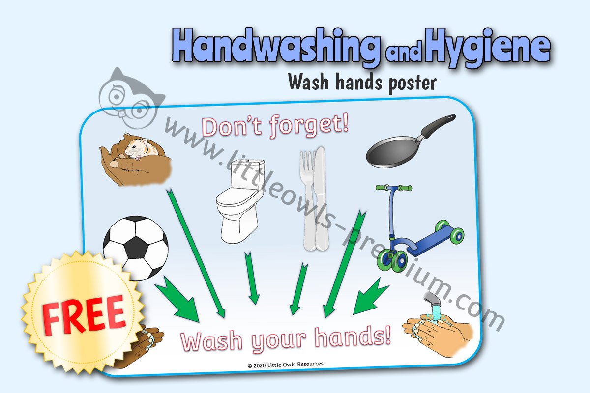 'DON'T FORGET! WASH YOUR HANDS!' POSTER