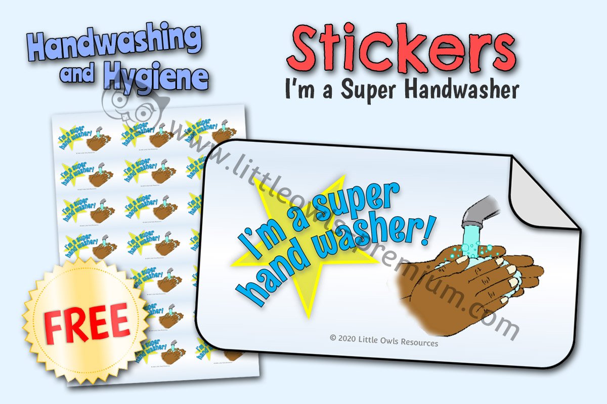 'I'M A SUPER HAND WASHER' STICKERS