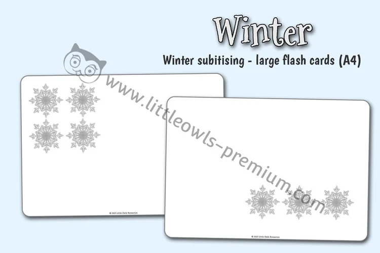 Winter — Subitising Flash Cards, A4 cover