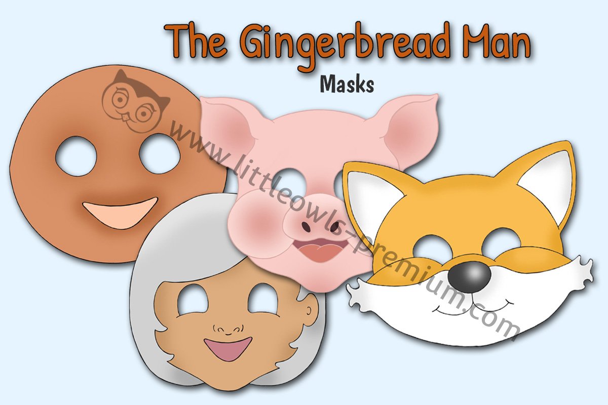 THE GINGERBREAD MAN - Role-Play Masks