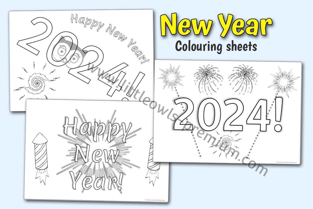 NEW YEAR COLOURING PACK