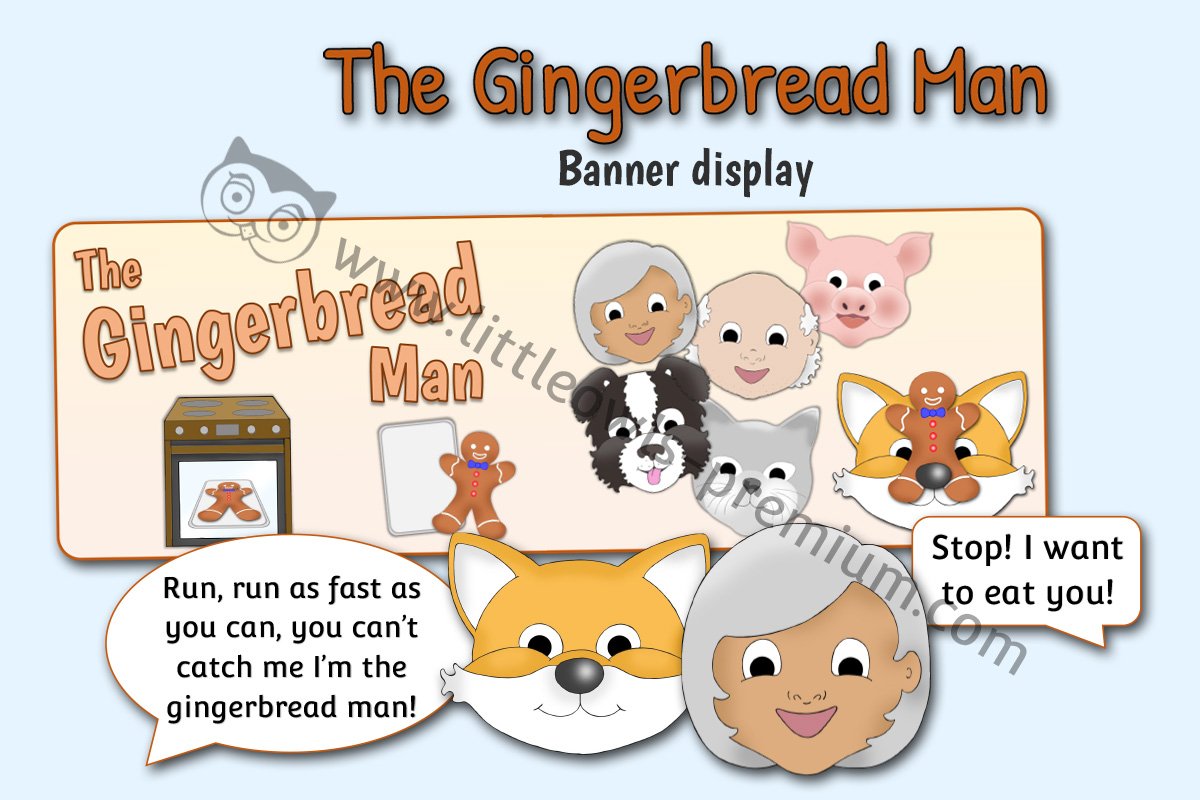 THE GINGERBREAD MAN - Display Banner, Call Outs & Characters