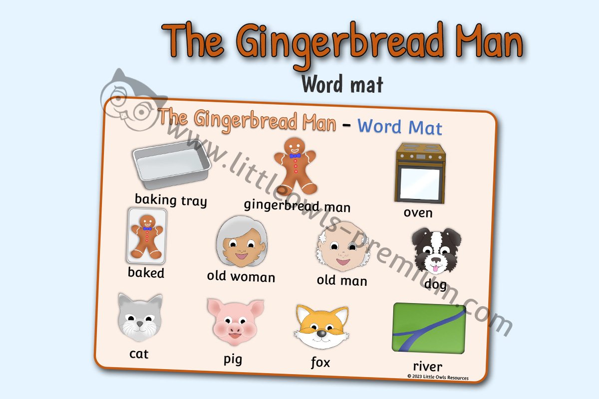 THE GINGERBREAD MAN - Word Mat