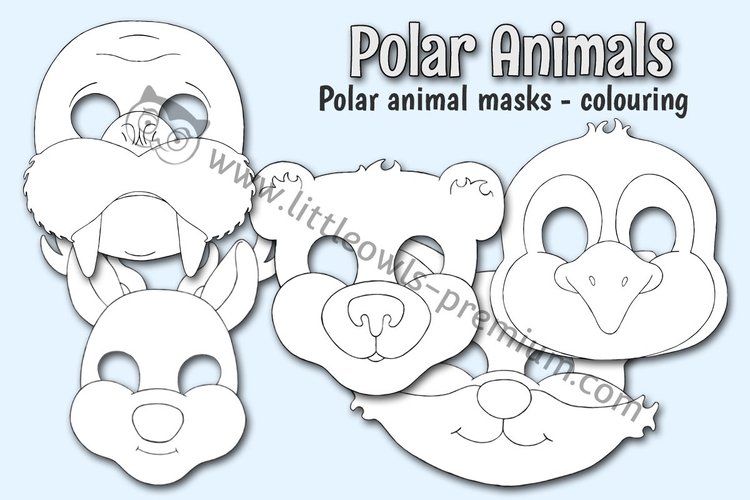 Polar Animal Masks — Colouring — resource cover