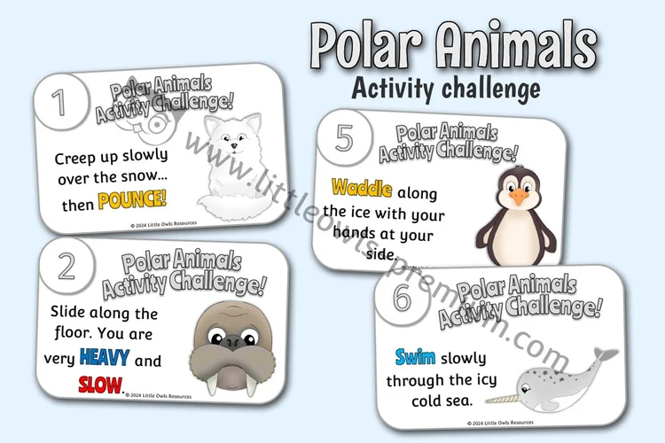 Polar Animal Movement Challenge Cards — resource cover