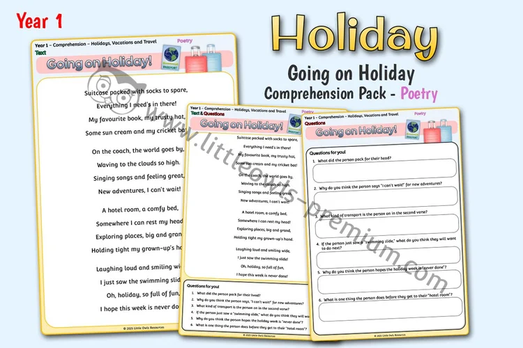 Year 1 Going on Holiday resource cover