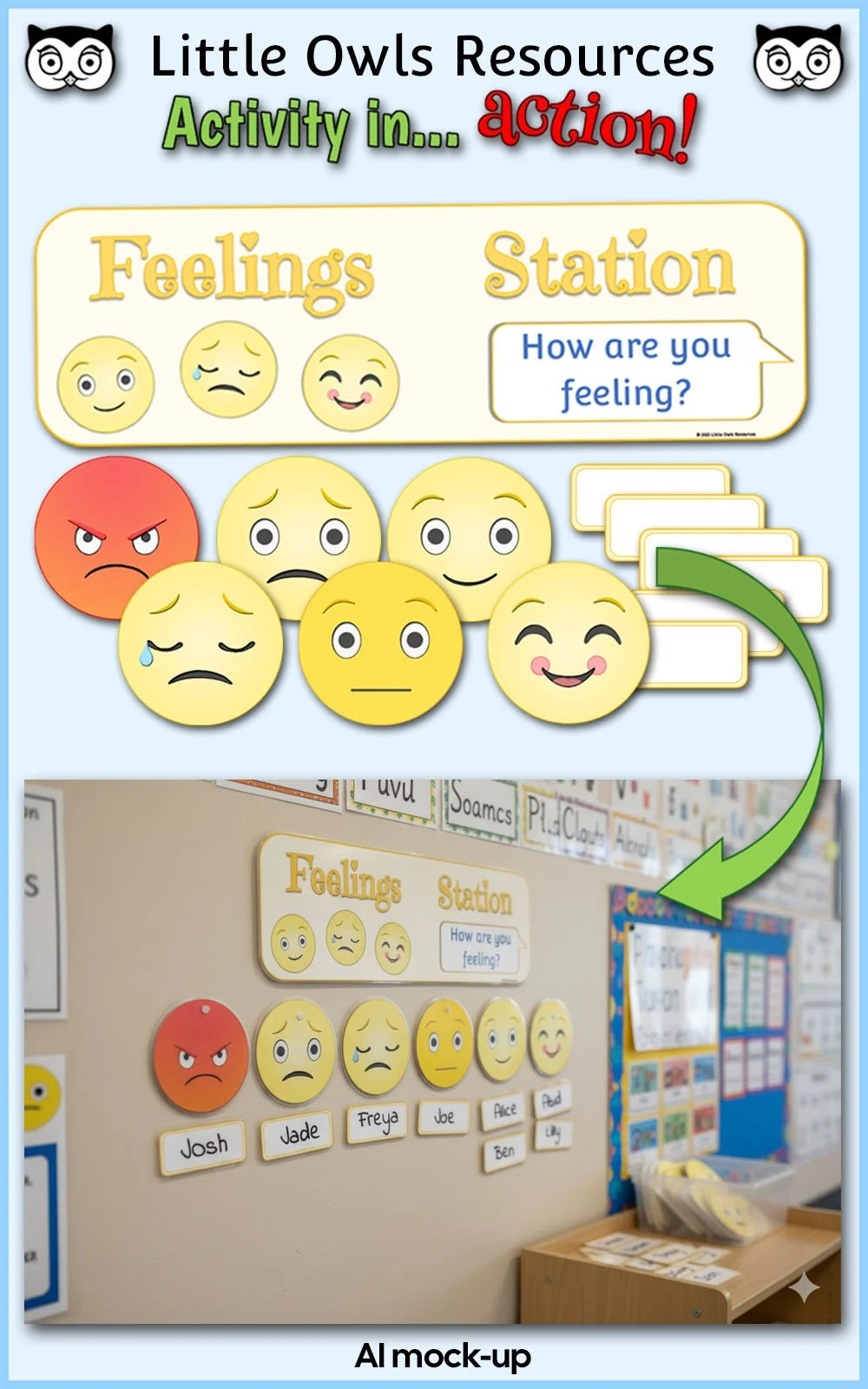 All About Me: Feelings Station Interactive Display | EYFS &amp; KS1 Printables