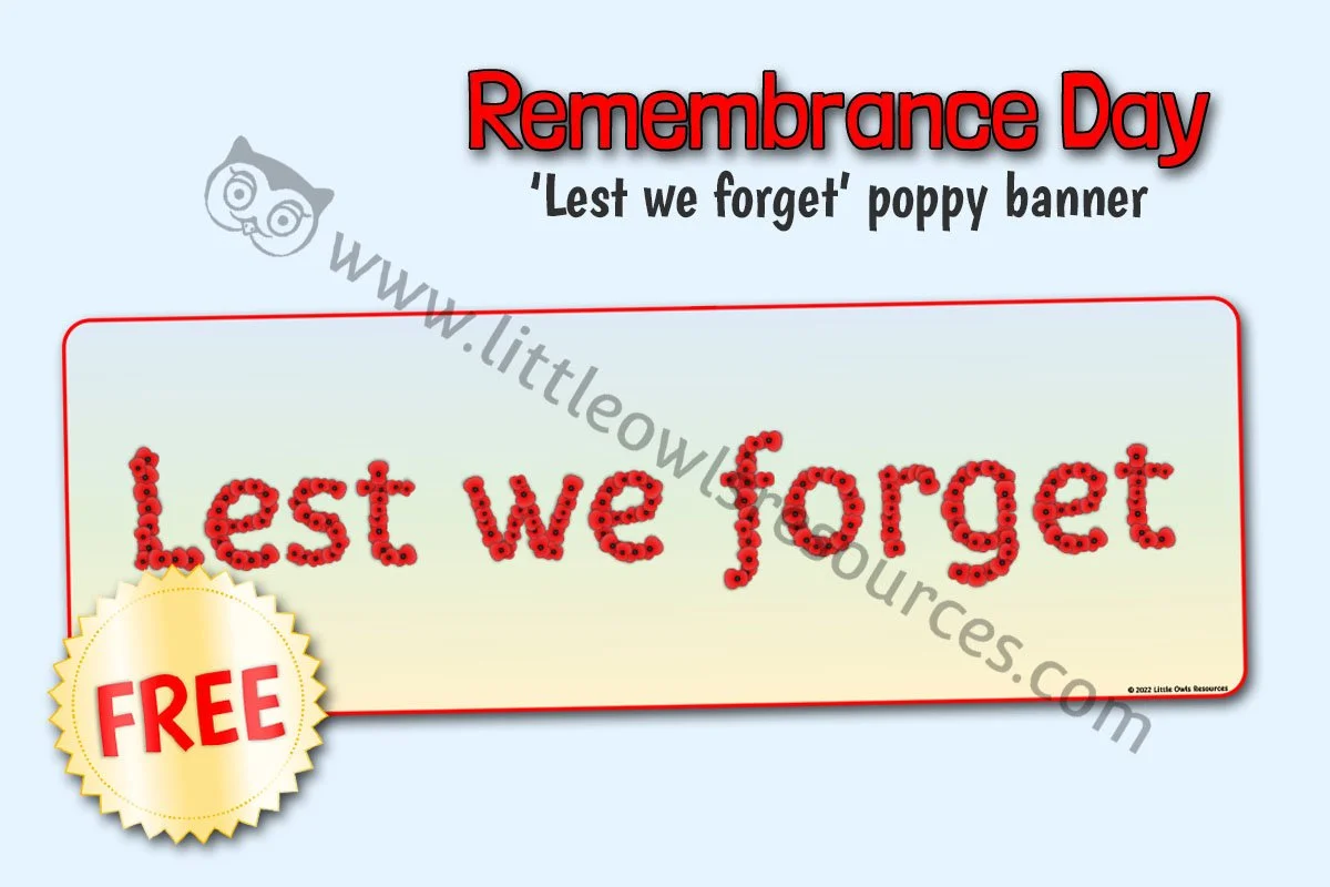 LEST WE FORGET - POPPY BANNER
