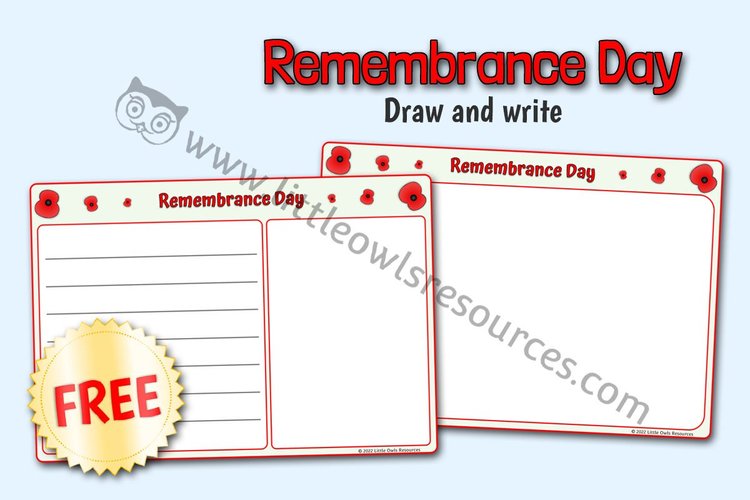Remembrance Day Draw & Write Sheets - resource cover