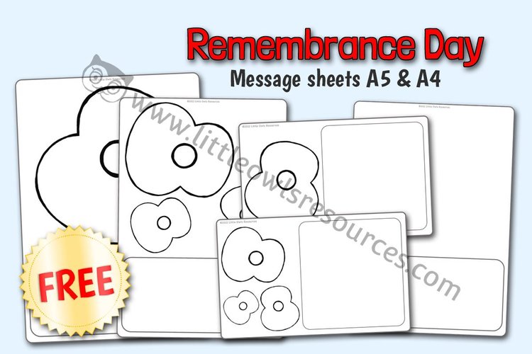 Remembrance Message Sheets & Cards - featured resource cover