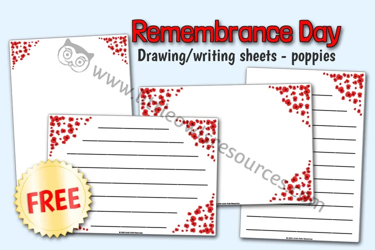 Poppy Drawing & Writing Sheets - resource cover