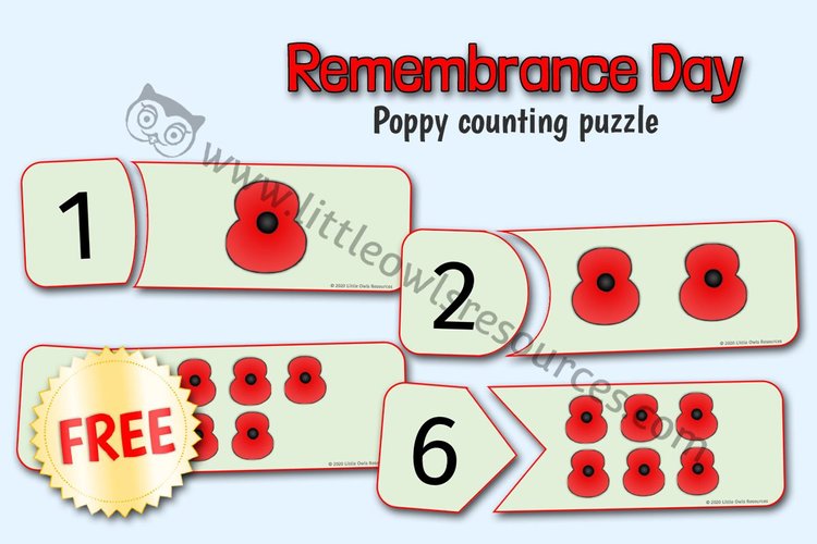 Poppy Counting Puzzles (1–10) - featured resource cover