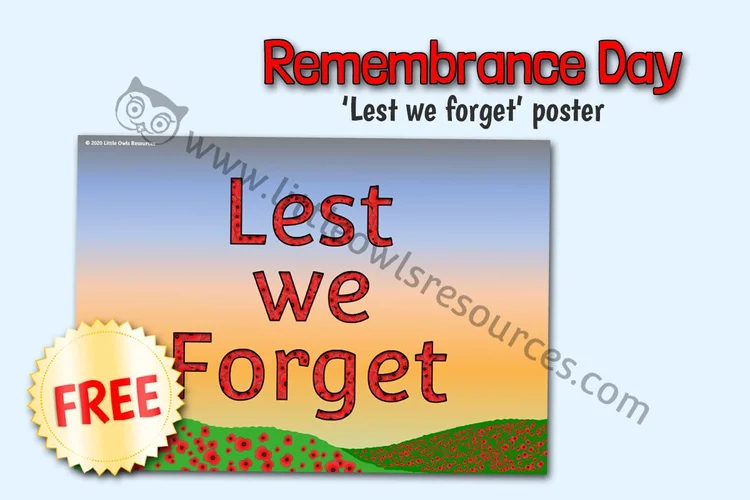 Lest We Forget Poster - featured resource cover