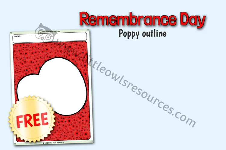 Poppy Outline on Poppies - resource cover