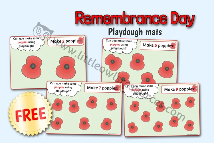 Poppy Counting Playdough Mats (1–10) - resource cover