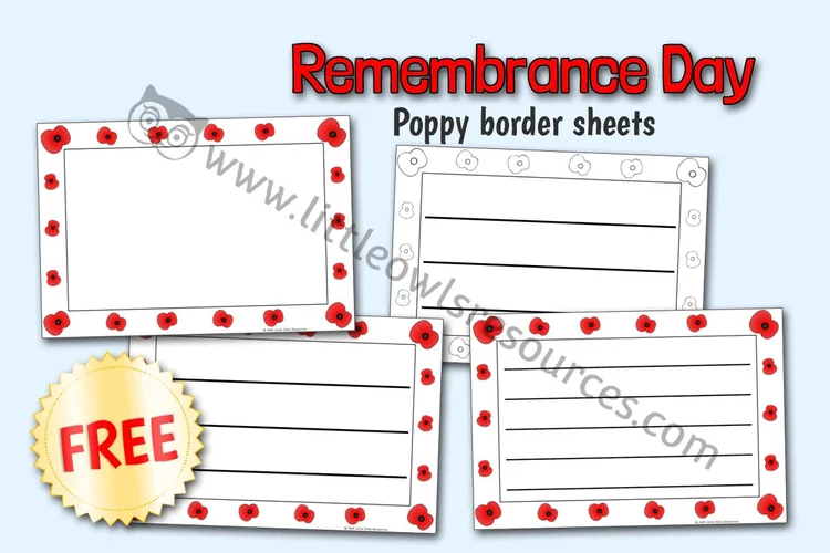Poppy Border Sheets — Horizontal - resource cover