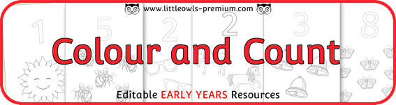 EYFS &amp; KS1 Colour &amp; Count Printables