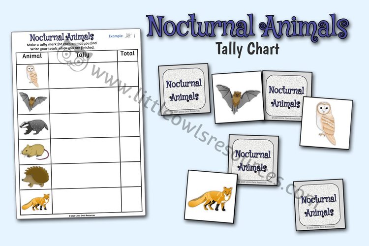 Nocturnal Animals — Tally Chart — resource cover