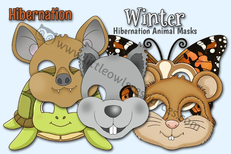 Hibernation Animal Masks — Colour — resource cover