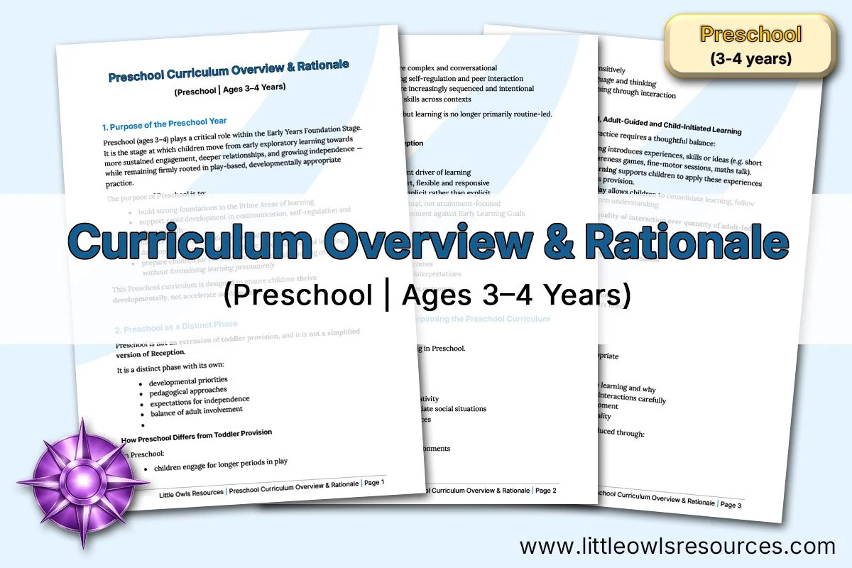 Preschool Curriculum Overview &amp; Rationale | 3-4 Years