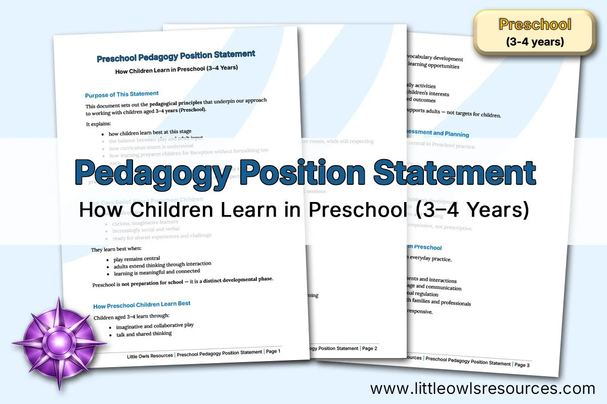 Preschool Pedagogy Position Statement | 3-4 Years