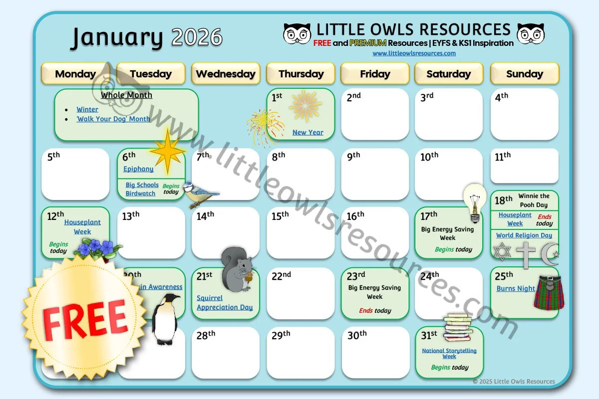 Special Dates Calendar - January 2026 EVENTS - FREE Cover.jpg