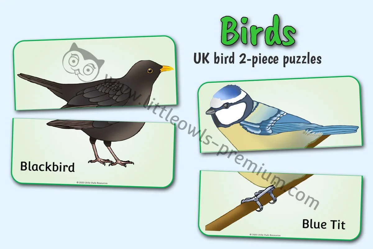 UK Bird 2-Piece Puzzles | Birdwatching Provision