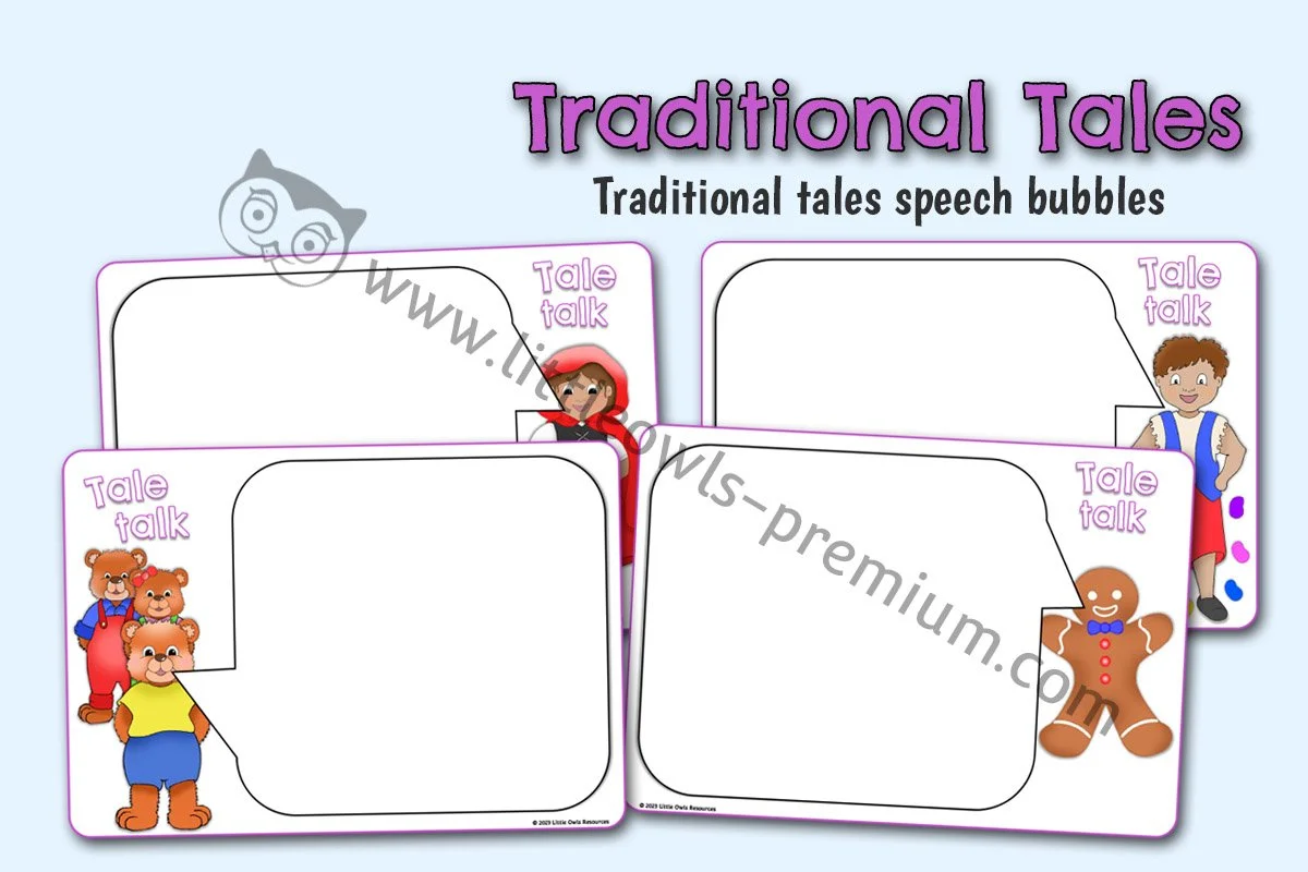 Traditional Tales Speech Bubbles - Editable Cover.jpg