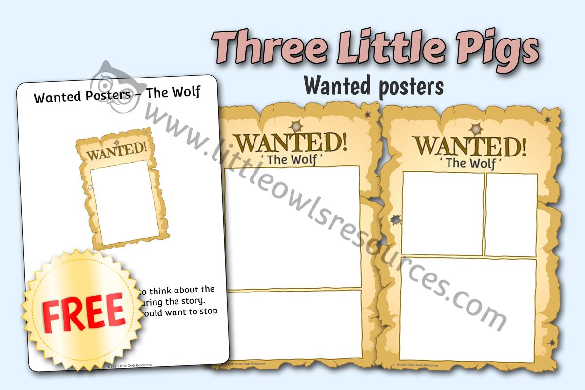 Three Little Pigs Wolf Wanted LOR - FREE Cover.jpg