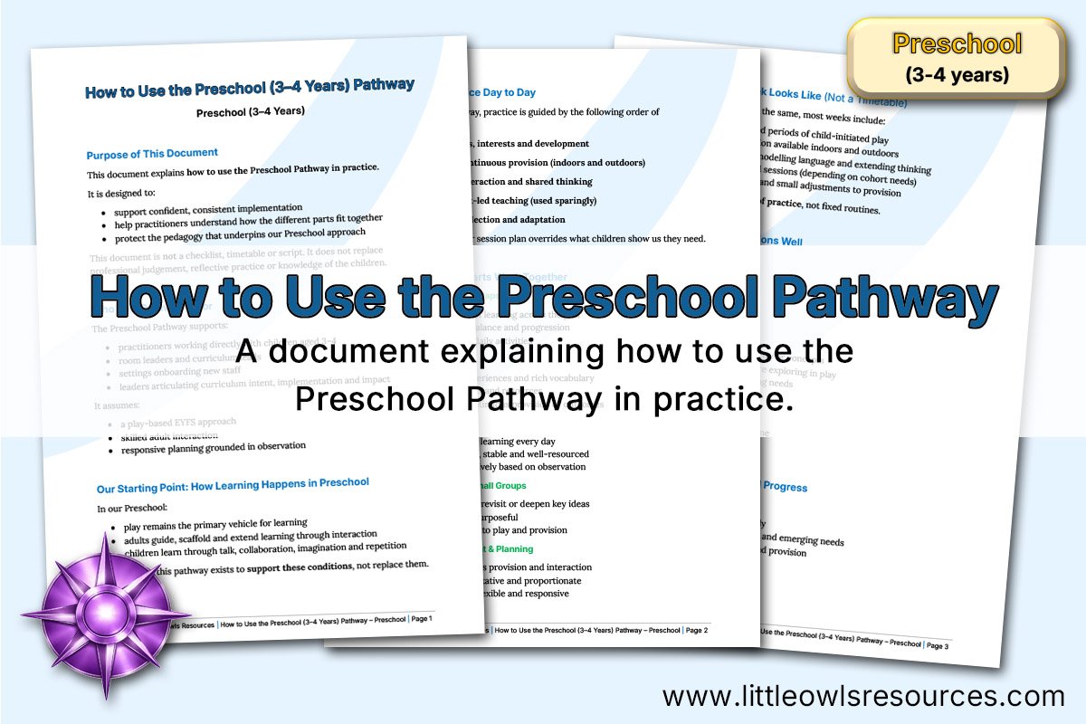 How To Use The Preschool (3-4 Years) Pathway