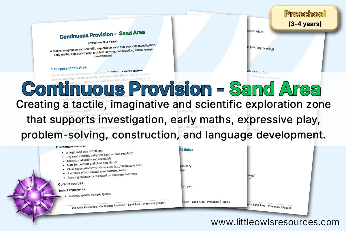 Continuous Provision - Sand Area - Preschool LOR - Editable Cover.jpg