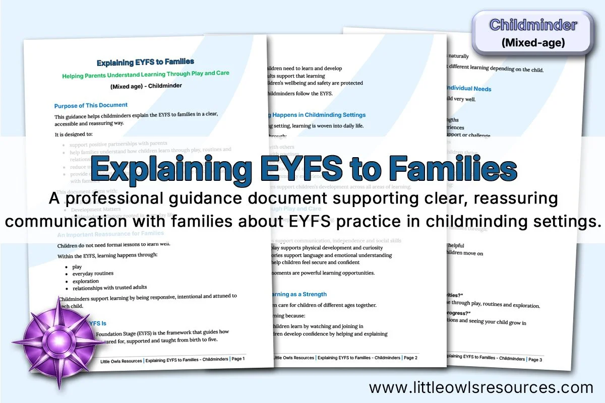 Explaining EYFS to Families - Childminders LOR - Editable Cover.jpg